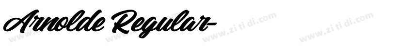 Arnolde Regular字体转换